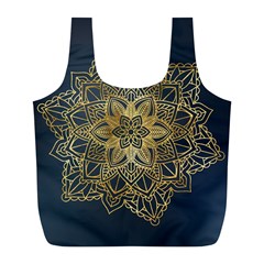 Gold Mandala Floral Ornament Ethnic Full Print Recycle Bags (l)  by Celenk