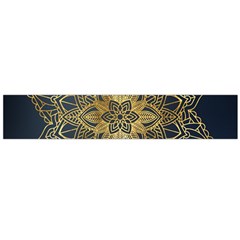 Gold Mandala Floral Ornament Ethnic Large Flano Scarf 