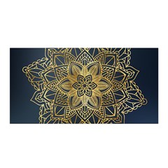 Gold Mandala Floral Ornament Ethnic Satin Wrap