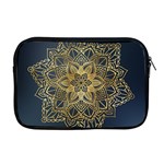 Gold Mandala Floral Ornament Ethnic Apple MacBook Pro 17  Zipper Case Front