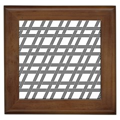 Grid Pattern Seamless Monochrome Framed Tiles