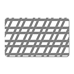 Grid Pattern Seamless Monochrome Magnet (rectangular)