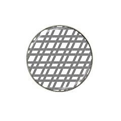 Grid Pattern Seamless Monochrome Hat Clip Ball Marker (4 Pack) by Celenk