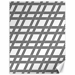 Grid Pattern Seamless Monochrome Canvas 18  X 24   by Celenk