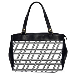 Grid Pattern Seamless Monochrome Office Handbags (2 Sides)  by Celenk