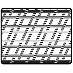 Grid Pattern Seamless Monochrome Fleece Blanket (medium)  by Celenk