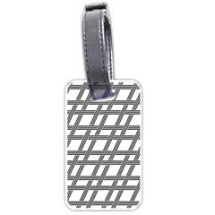 Grid Pattern Seamless Monochrome Luggage Tags (one Side)  by Celenk