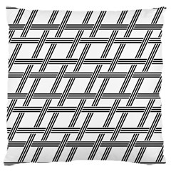 Grid Pattern Seamless Monochrome Large Cushion Case (one Side) by Celenk