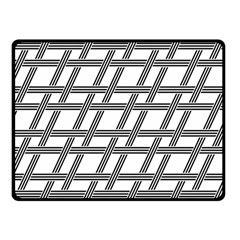 Grid Pattern Seamless Monochrome Double Sided Fleece Blanket (small)  by Celenk