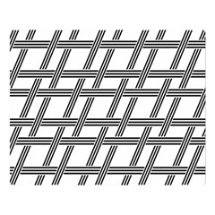 Grid Pattern Seamless Monochrome Double Sided Flano Blanket (large)  by Celenk