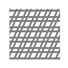 Grid Pattern Seamless Monochrome Small Satin Scarf (square) by Celenk