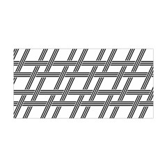 Grid Pattern Seamless Monochrome Yoga Headband by Celenk