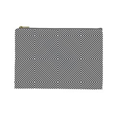 Diagonal Stripe Pattern Seamless Cosmetic Bag (large)  by Celenk