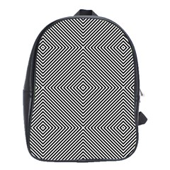 Diagonal Stripe Pattern Seamless School Bag (xl) by Celenk