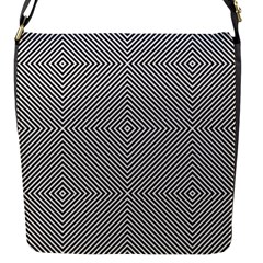 Diagonal Stripe Pattern Seamless Flap Messenger Bag (s)