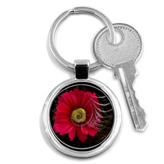 Fantasy Flower Fractal Blossom Key Chains (round)  by Celenk