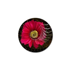 Fantasy Flower Fractal Blossom Golf Ball Marker by Celenk