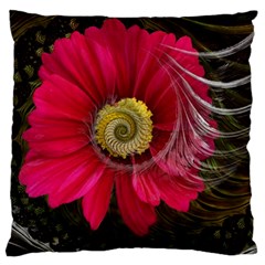 Fantasy Flower Fractal Blossom Large Cushion Case (one Side) by Celenk