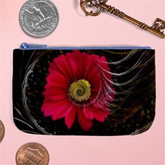 Fantasy Flower Fractal Blossom Large Coin Purse by Celenk