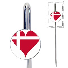 Heart Love Flag Denmark Red Cross Book Mark by Celenk