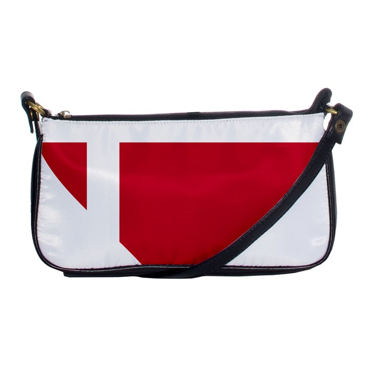 Heart Love Flag Denmark Red Cross Shoulder Clutch Bags