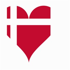 Heart Love Flag Denmark Red Cross Small Garden Flag (two Sides) by Celenk