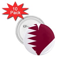 Heart Love Flag Qatar 1 75  Buttons (10 Pack) by Celenk