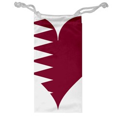 Heart Love Flag Qatar Jewelry Bag