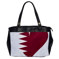 Heart Love Flag Qatar Office Handbags by Celenk