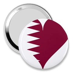 Heart Love Flag Qatar 3  Handbag Mirrors