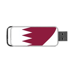 Heart Love Flag Qatar Portable Usb Flash (one Side) by Celenk