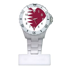 Heart Love Flag Qatar Plastic Nurses Watch