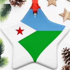 Heart Love Flag Djibouti Star Ornament (star) by Celenk