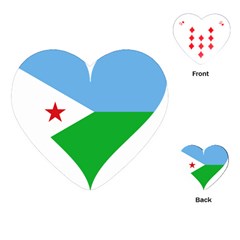 Heart Love Flag Djibouti Star Playing Cards (heart)  by Celenk