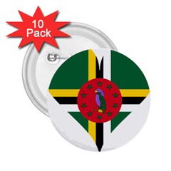 Heart Love Flag Antilles Island 2 25  Buttons (10 Pack) 