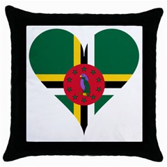 Heart Love Flag Antilles Island Throw Pillow Case (black) by Celenk