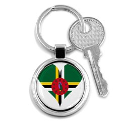 Heart Love Flag Antilles Island Key Chains (round)  by Celenk