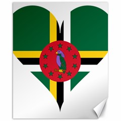 Heart Love Flag Antilles Island Canvas 16  X 20   by Celenk