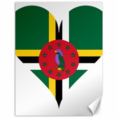 Heart Love Flag Antilles Island Canvas 18  X 24   by Celenk