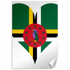 Heart Love Flag Antilles Island Canvas 20  X 30   by Celenk