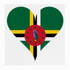 Heart Love Flag Antilles Island Medium Glasses Cloth (2-side) by Celenk