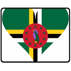 Heart Love Flag Antilles Island Fleece Blanket (medium)  by Celenk