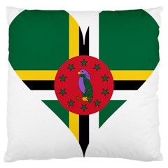 Heart Love Flag Antilles Island Large Cushion Case (one Side) by Celenk