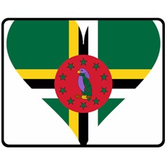 Heart Love Flag Antilles Island Double Sided Fleece Blanket (medium)  by Celenk