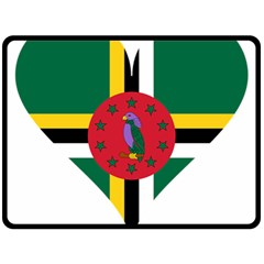 Heart Love Flag Antilles Island Double Sided Fleece Blanket (large)  by Celenk