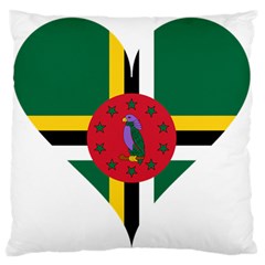 Heart Love Flag Antilles Island Large Flano Cushion Case (one Side) by Celenk