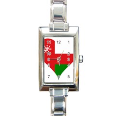 Heart Love Affection Oman Rectangle Italian Charm Watch