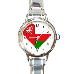 Heart Love Affection Oman Round Italian Charm Watch by Celenk