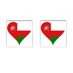 Heart Love Affection Oman Cufflinks (square) by Celenk