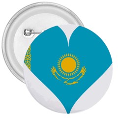 Heart Love Flag Sun Sky Blue 3  Buttons